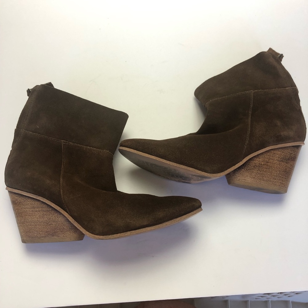 Matisse Suede Ankle Zip Boots Anthropologie